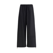 Fabiana Filippi Black Fleece Wool Casual Pants