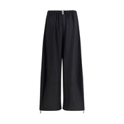 Fabiana Filippi Black Fleece Wool Casual Pants