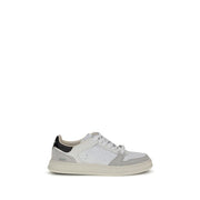 Premiata White Calf Leather Bos Taurus Low Top Sneakers