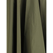 Sara Roka Green Polyester Midi Skirt