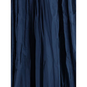 Sara Roka Blue Polyester Midi Skirt