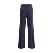 True Royal Blue Viscose Flared Pants
