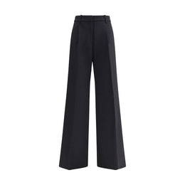 True Royal Black Wool Casual Pants
