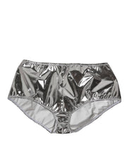 Dolce & Gabbana Silver Metallic High Waist Bikini Bottom Women  Underwear