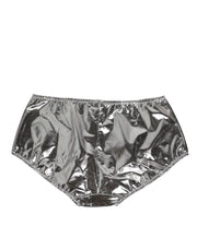 Dolce & Gabbana Silver Metallic High Waist Bikini Bottom Women  Underwear