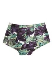 Dolce & Gabbana Eggplant Print High-Waist Briefs Underwear