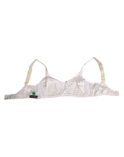 Dolce & Gabbana White Silk Satin Soft Cup Lingerie Bra Underwear
