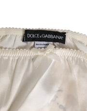 Dolce & Gabbana White Silk Satin Lingerie Panty  Underwear