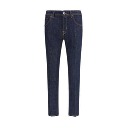 Jacob Cohen Blue Cotton Skinny Jeans