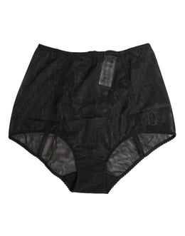 Dolce & Gabbana Black High Waist Mesh Sheer Shapewear Underwear