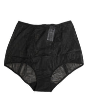 Dolce & Gabbana Black High Waist Mesh Sheer Shapewear Underwear
