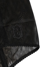 Dolce & Gabbana Black High Waist Mesh Sheer Shapewear Underwear