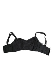 Dolce & Gabbana Black Stretch Nylon Bustier Bra Underwear