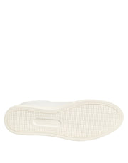 Dolce & Gabbana White Leather Rose Embroidery Low-Top  Shoes