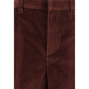 Brunello Cucinelli Bordeaux Cotton Casual Pants
