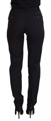 Dolce & Gabbana Black High Waist Skinny Trouser STAFF Pants