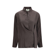 Fendi Brown Silk Dress Shirt