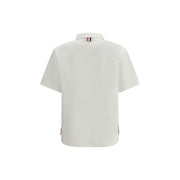 Thom Browne White Cotton Polo Shirt