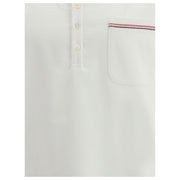 Thom Browne White Cotton Polo Shirt