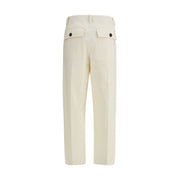 Brunello Cucinelli Cream Cotton Casual Pants