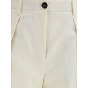 Brunello Cucinelli Cream Cotton Casual Pants