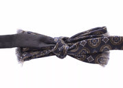 Dolce & Gabbana Blue Silk Baroque Fantasi Tied Bow Tie Papillon