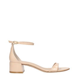 Stuart Weitzman Beige Leather Flat Sandals