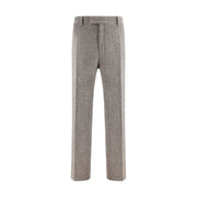 Ferragamo Gray Fleece Wool Casual Pants