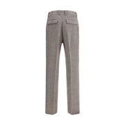 Ferragamo Gray Fleece Wool Casual Pants