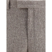 Ferragamo Gray Fleece Wool Casual Pants