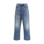 Haikure Light Blue Cotton Relaxed Fit Jeans