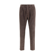 Cruna Brown Cotton Casual Pants