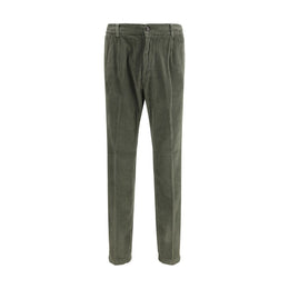 Cruna Green Cotton Casual Pants