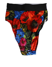 Dolce & Gabbana Multicolor Floral Print High Waist Panty Underwear