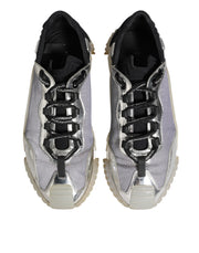 Dolce & Gabbana Multicolor Silver Logo Low Top NS1 Sneakers Shoes