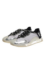 Dolce & Gabbana Multicolor Silver Logo Low Top NS1 Sneakers Shoes