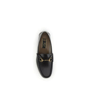 Gucci Brown Calf Leather Bos Taurus Slip-On Loafers