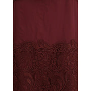 Ferragamo Bordeaux Silk Cocktail Dress