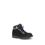 Burberry Black Calf Leather Bos Taurus Lace-Up Boots