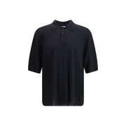 Saint Laurent Black Wool Polo Shirt
