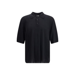 Saint Laurent Black Wool Polo Shirt