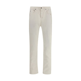 PT Torino White Cotton Casual Pants