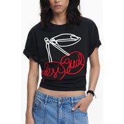 Desigual Black Cotton T-Shirt