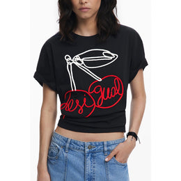 Desigual Black Cotton T-Shirt