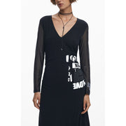 Desigual Black Polyester Dress