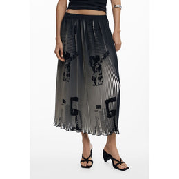 Desigual Black Polyester Skirt