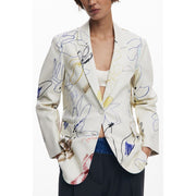 Desigual White Polyester Women Jacket