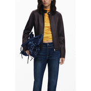 Desigual Brown Polyester Jackets & Coat