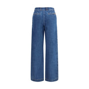 Dolce & Gabbana Blue Cotton Straight-Leg Jeans
