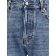 Haikure Blue Cotton Straight-Leg Jeans